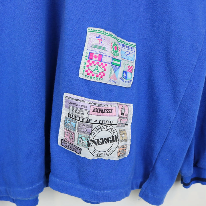 Vintage 1990 Energie Long Sleeve Polo Shirt - L-NEWLIFE Clothing