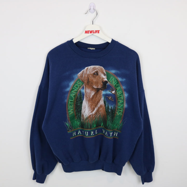 Vinage 90's Nature Watch Dog Crewneck - M-NEWLIFE Clothing