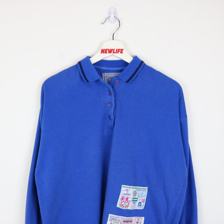 Vintage 1990 Energie Long Sleeve Polo Shirt - L-NEWLIFE Clothing