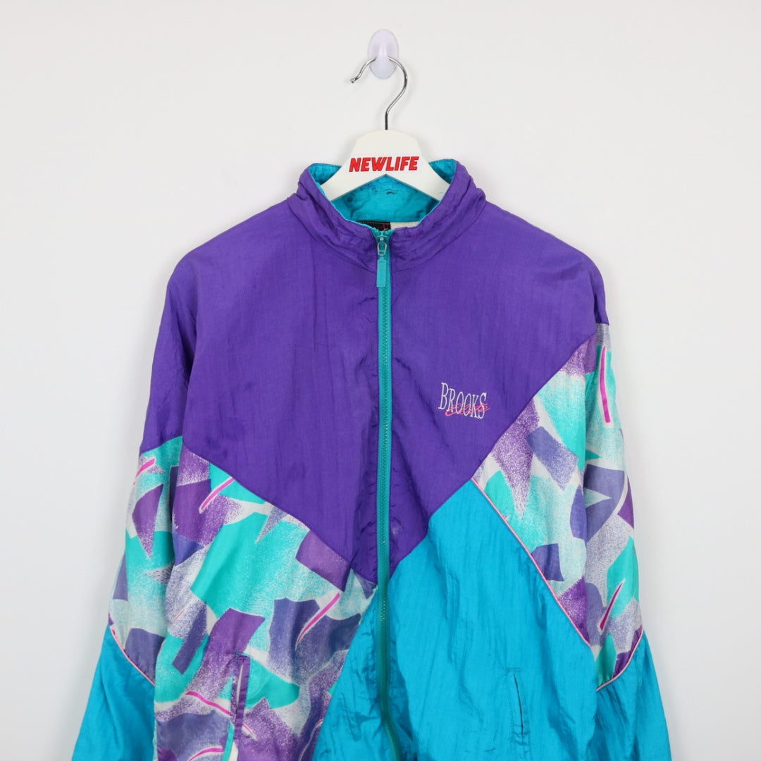 Vintage 90's Brooks Elite Windbreaker Jacket - M-NEWLIFE Clothing