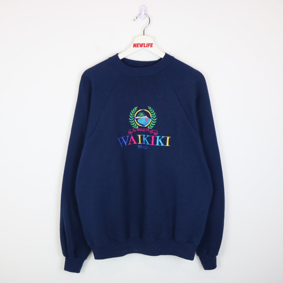 Vintage 90's Waikiki Beach Hawaii Crewneck - L-NEWLIFE Clothing