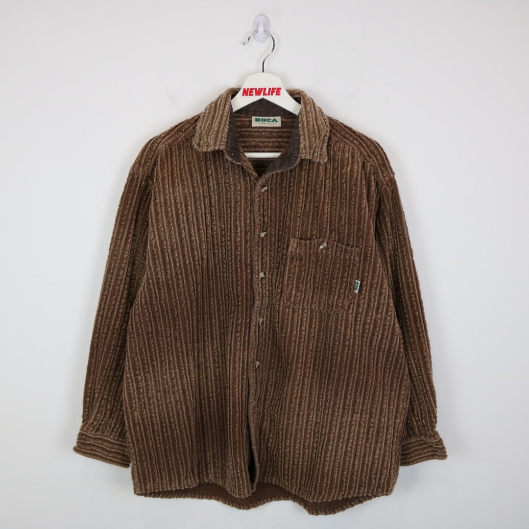 Vintage 90's Boca Corduroy Textured Button Up - L-NEWLIFE Clothing