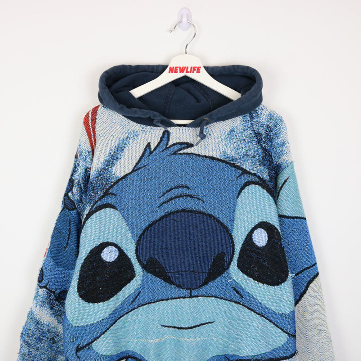 Reworked Vintage Disney Stitch Tapestry Carhartt Hoodie - L-NEWLIFE Clothing
