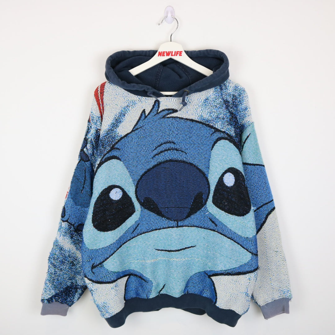 Reworked Vintage Disney Stitch Tapestry Carhartt Hoodie - L-NEWLIFE Clothing