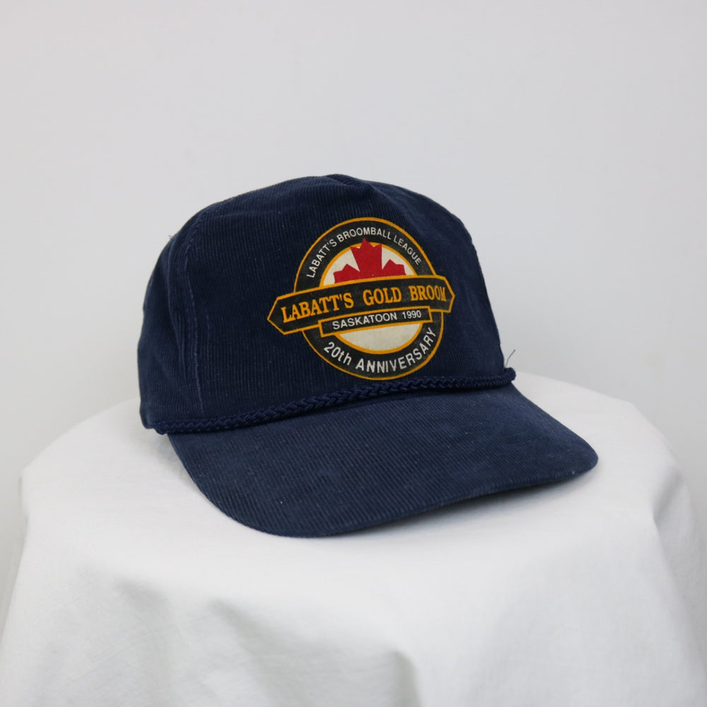 Vintage 1990 Labatts Broomball Corduroy Hat - OS-NEWLIFE Clothing