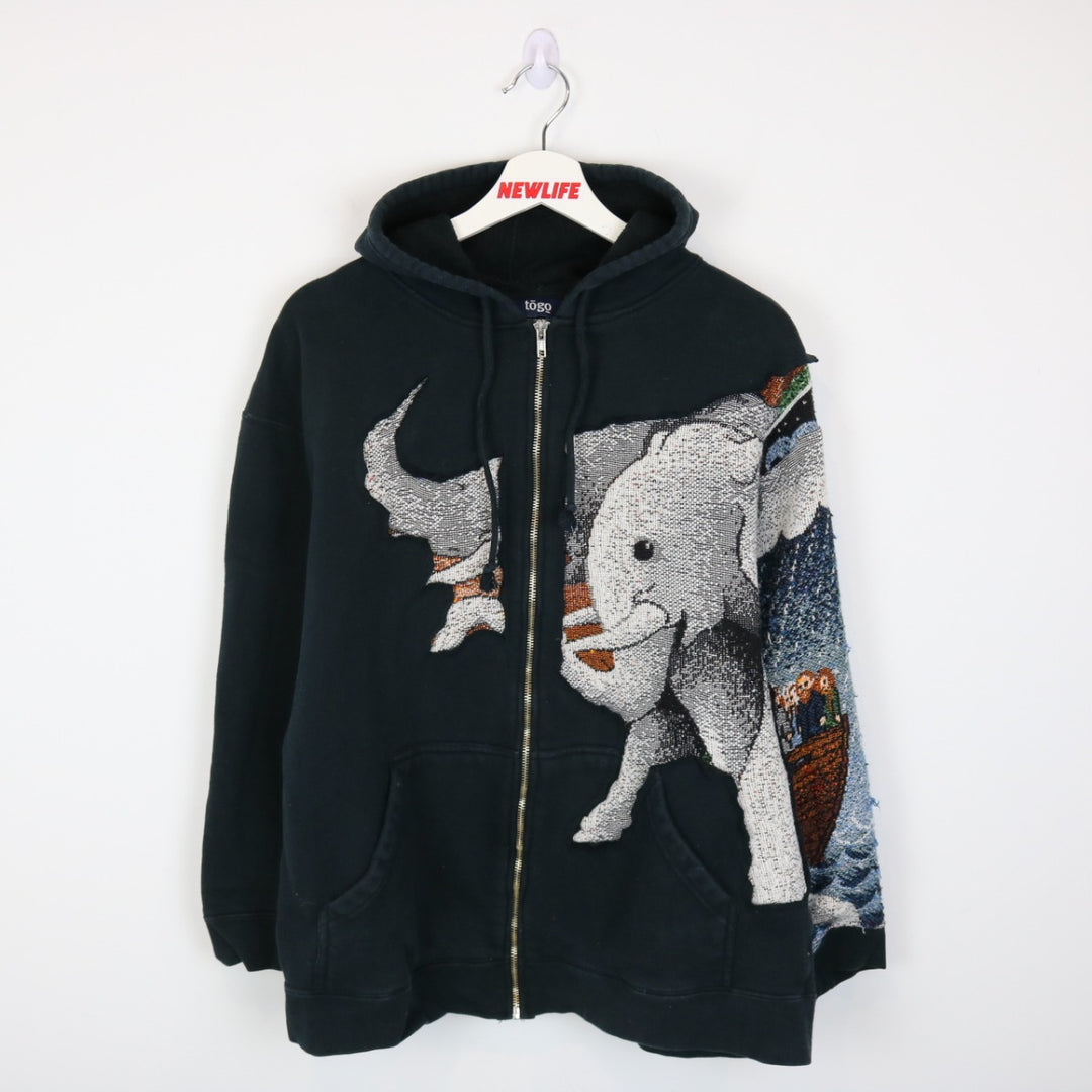 Reworked Vintage Noah's Ark Nature Tapestry Zip Up Hoodie - M-NEWLIFE Clothing