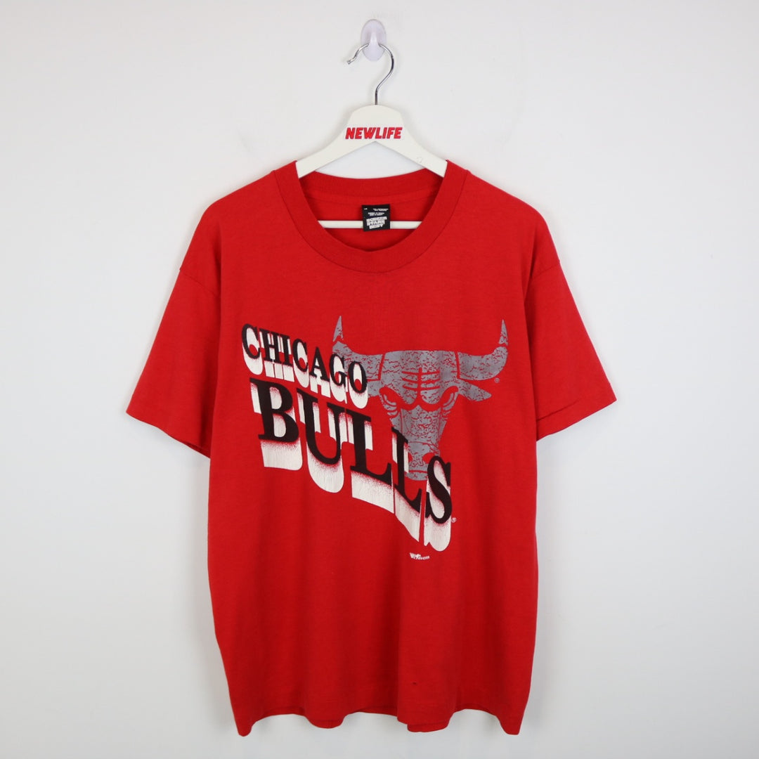 Vintage 80's Chicago Bulls NBA Tee - L-NEWLIFE Clothing