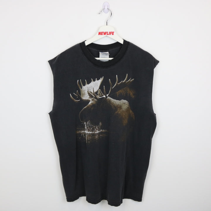 Vintage 00's Moose Nature Tank Top - L-NEWLIFE Clothing