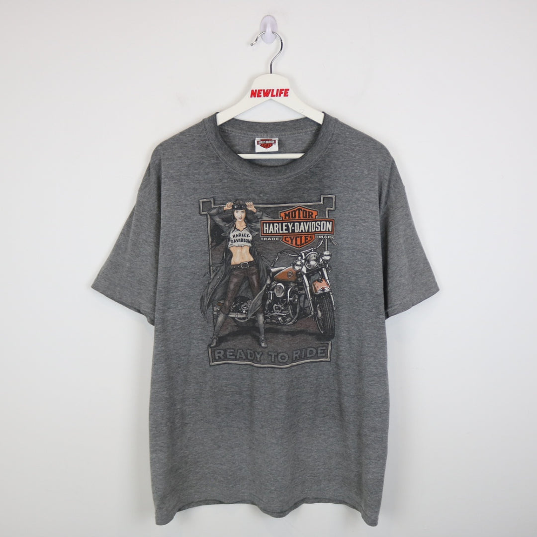 Vintage 00's Harley Davidson Great Falls Montana Tee - L-NEWLIFE Clothing