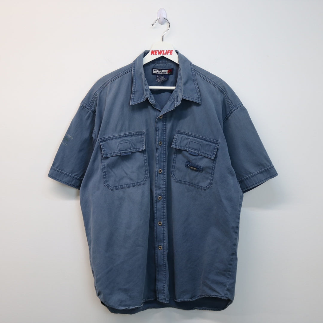 Vintage Private Member Short Sleeve Button Up - L-NEWLIFE Clothing