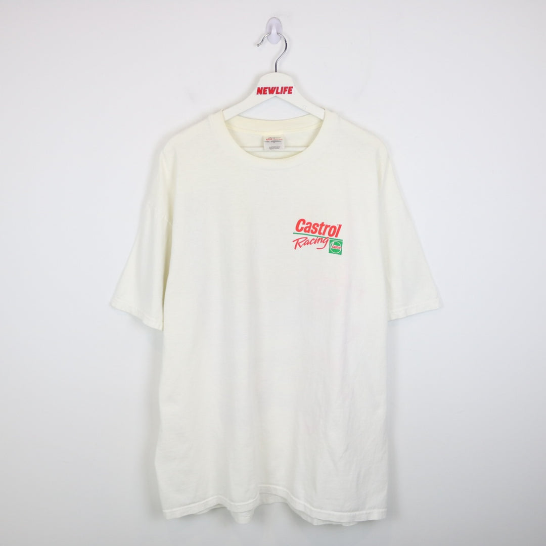 Vintage 90's John Force Castrol Racing Tee - XL-NEWLIFE Clothing