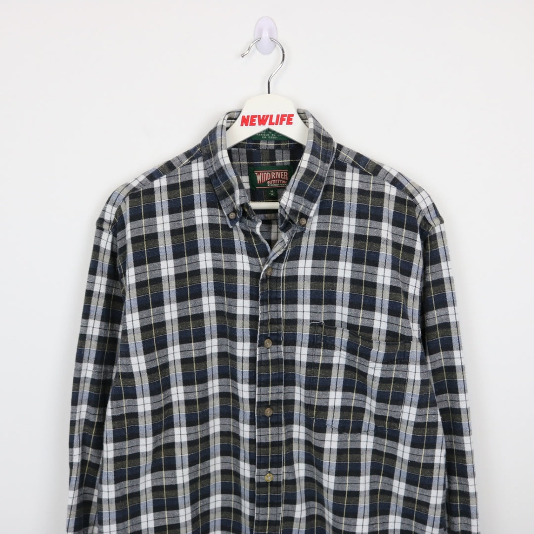 Vintage 90's Wind River Plaid Flannel Button Up - M-NEWLIFE Clothing