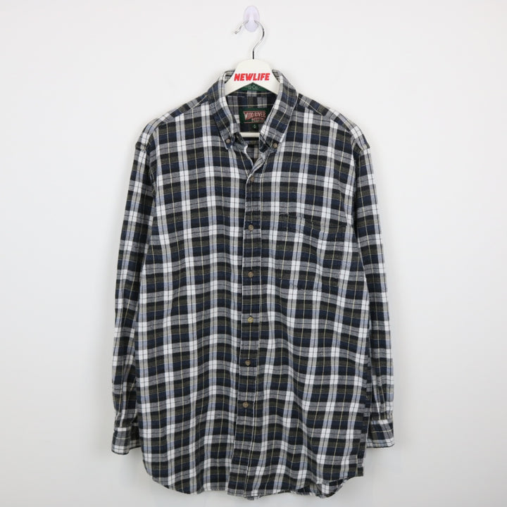 Vintage 90's Wind River Plaid Flannel Button Up - M-NEWLIFE Clothing