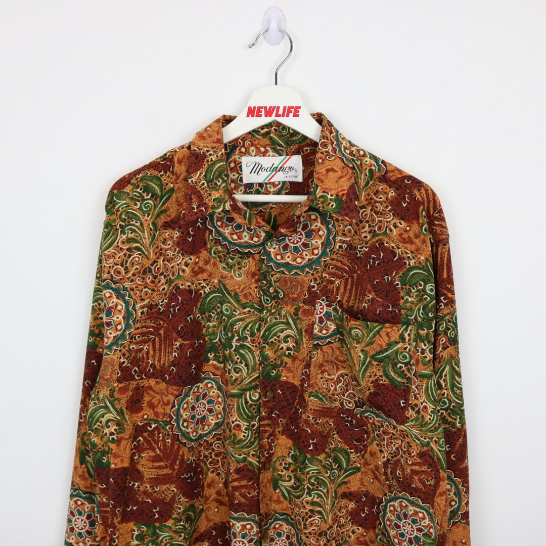 Vintage 80's Modango Patterned Button Up - L-NEWLIFE Clothing