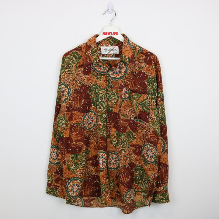 Vintage 80's Modango Patterned Button Up - L-NEWLIFE Clothing