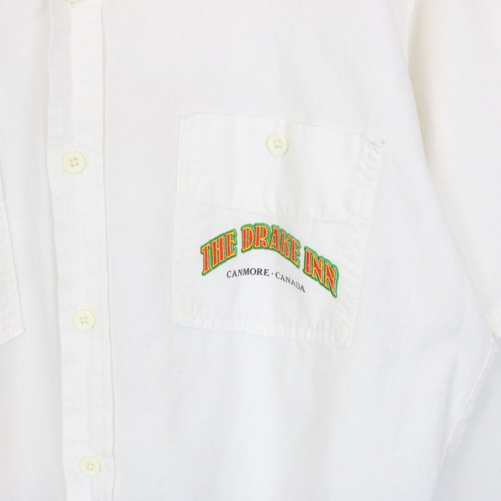 Vintage 1989 The Drake Inn Canmore Short Sleeve Button Up - M-NEWLIFE Clothing