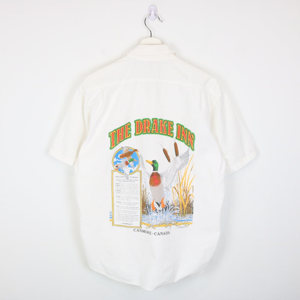 Vintage 1989 The Drake Inn Canmore Short Sleeve Button Up - M-NEWLIFE Clothing