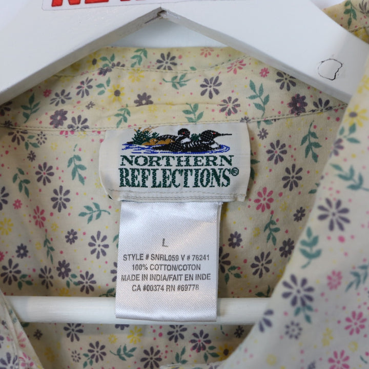 Vintage 90's Northern Reflections Flower Short Sleeve Button Up - M-NEWLIFE Clothing
