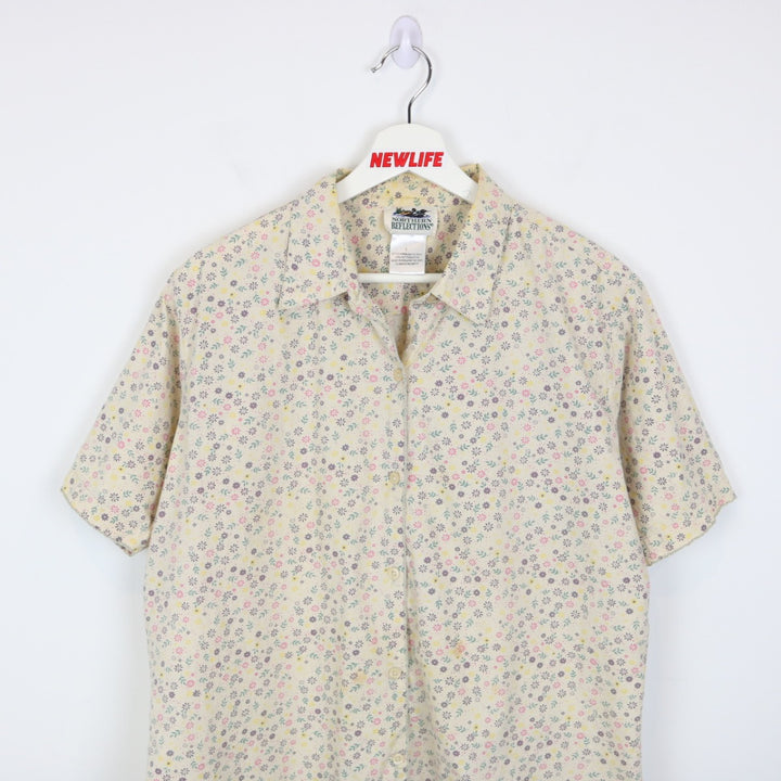 Vintage 90's Northern Reflections Flower Short Sleeve Button Up - M-NEWLIFE Clothing