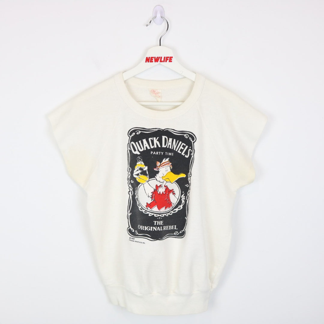 Vintage 1987 Quack Daniel's Short Sleeve Crewneck - S-NEWLIFE Clothing