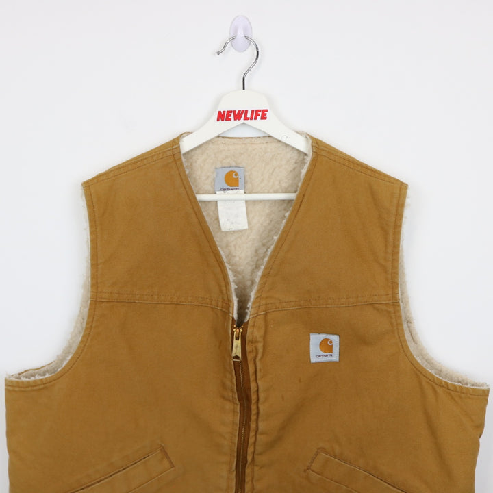 Vintage 90's Carhartt Sherpa Lined Work Vest - XL-NEWLIFE Clothing