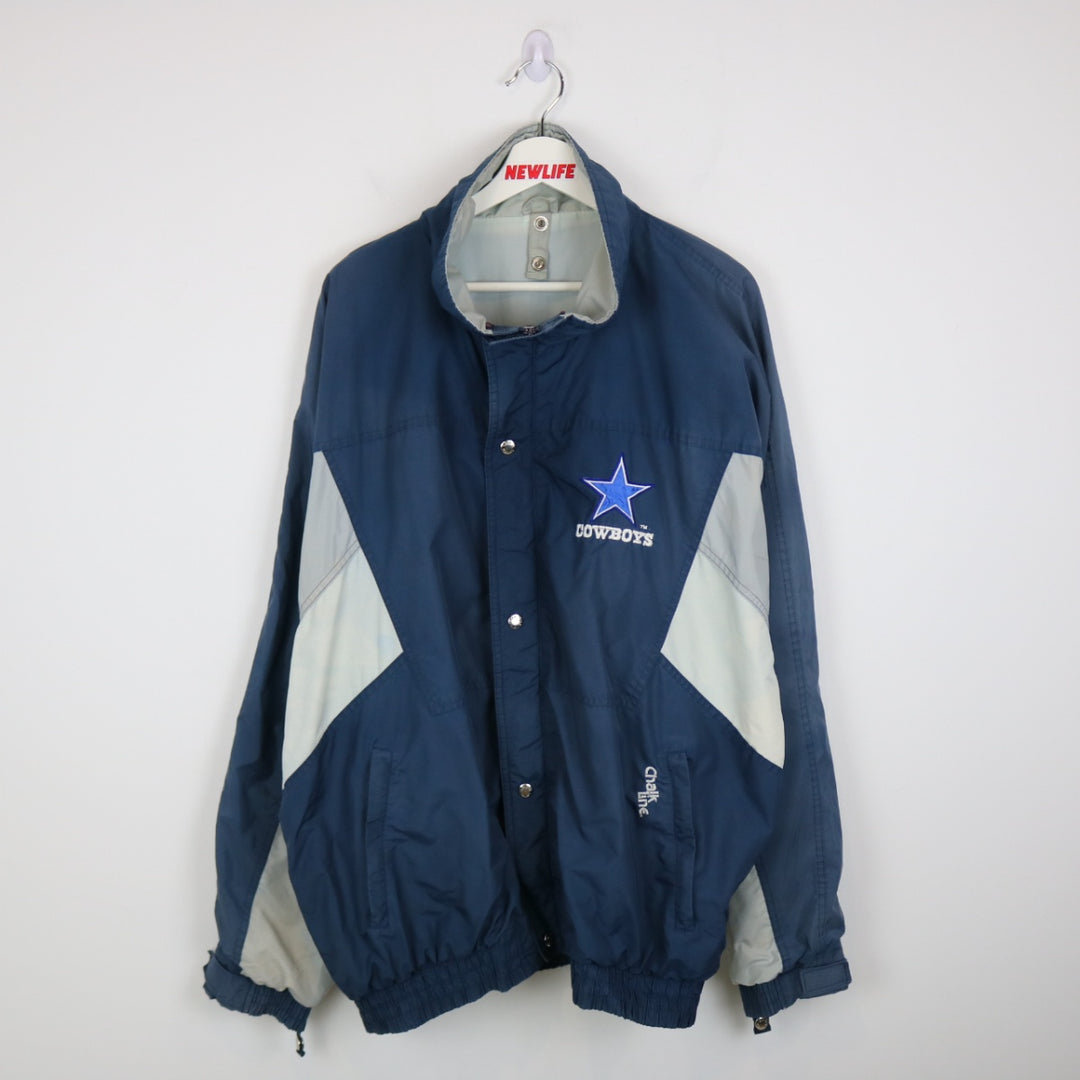 Vintage 90's Dallas Cowboys NFL Windbreaker Jacket - XXL-NEWLIFE Clothing