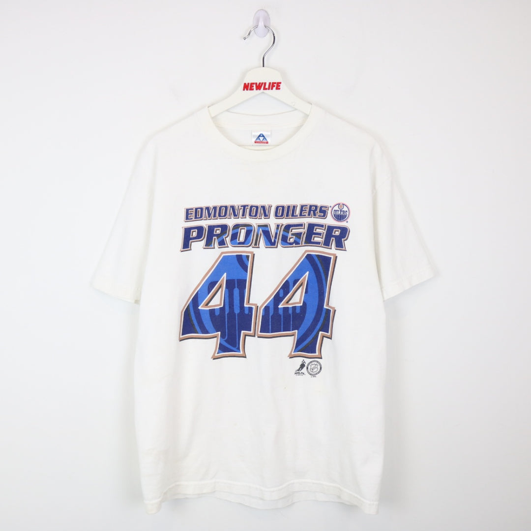Vintage 00's Edmonton Oilers Pronger NHL Tee - L-NEWLIFE Clothing
