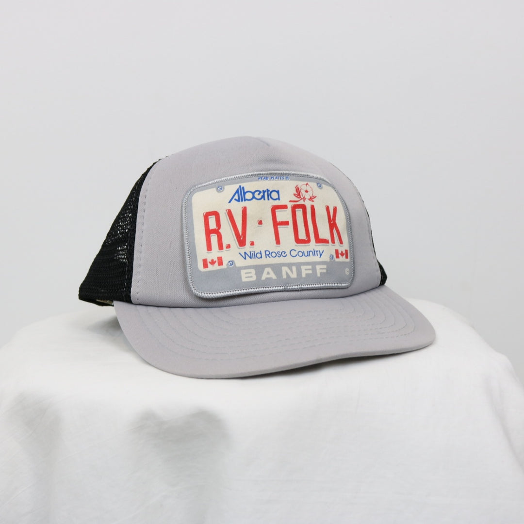 Vintage 80's RV Folk Banff Trucker Hat - OS-NEWLIFE Clothing