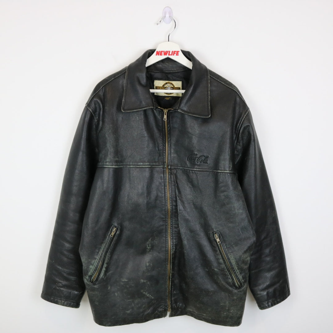 Vintage 00's Coca Cola Leather Jacket - L/XL-NEWLIFE Clothing