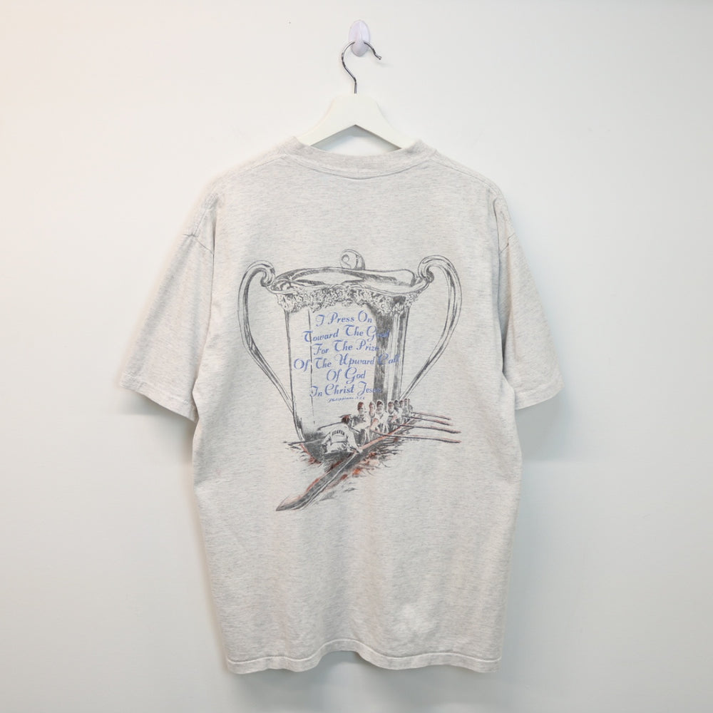 Vintage 90's Rowing Jesus Tee - L-NEWLIFE Clothing