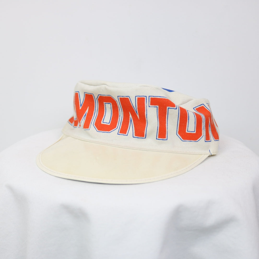 Vintage 70's Edmonton Oilers NHL Painters Hat - OS-NEWLIFE Clothing