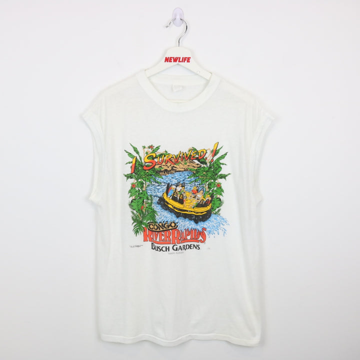 Vintage 90's Congo River Rapids Busch Gardens Tank Top - L-NEWLIFE Clothing