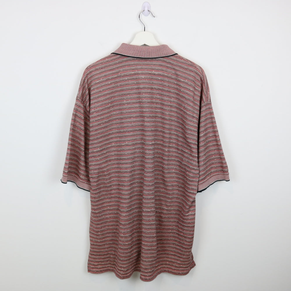 Vintage 80's Descente Striped Polo Shirt - XL-NEWLIFE Clothing