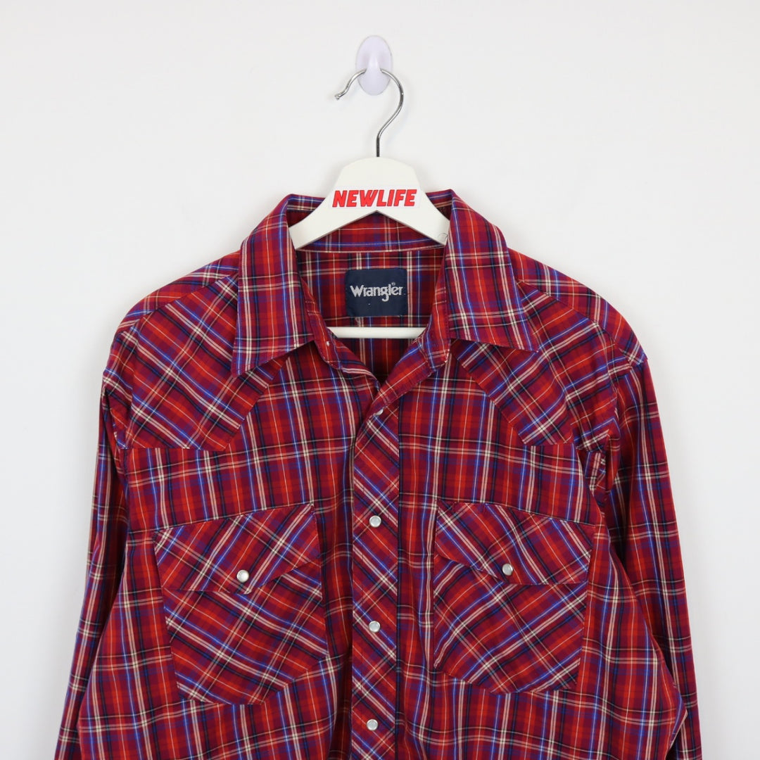 Vintage 00's Wrangler Plaid Western Button Up - L-NEWLIFE Clothing