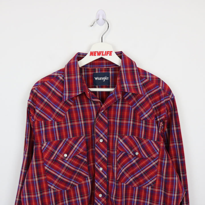 Vintage 00's Wrangler Plaid Western Button Up - L-NEWLIFE Clothing