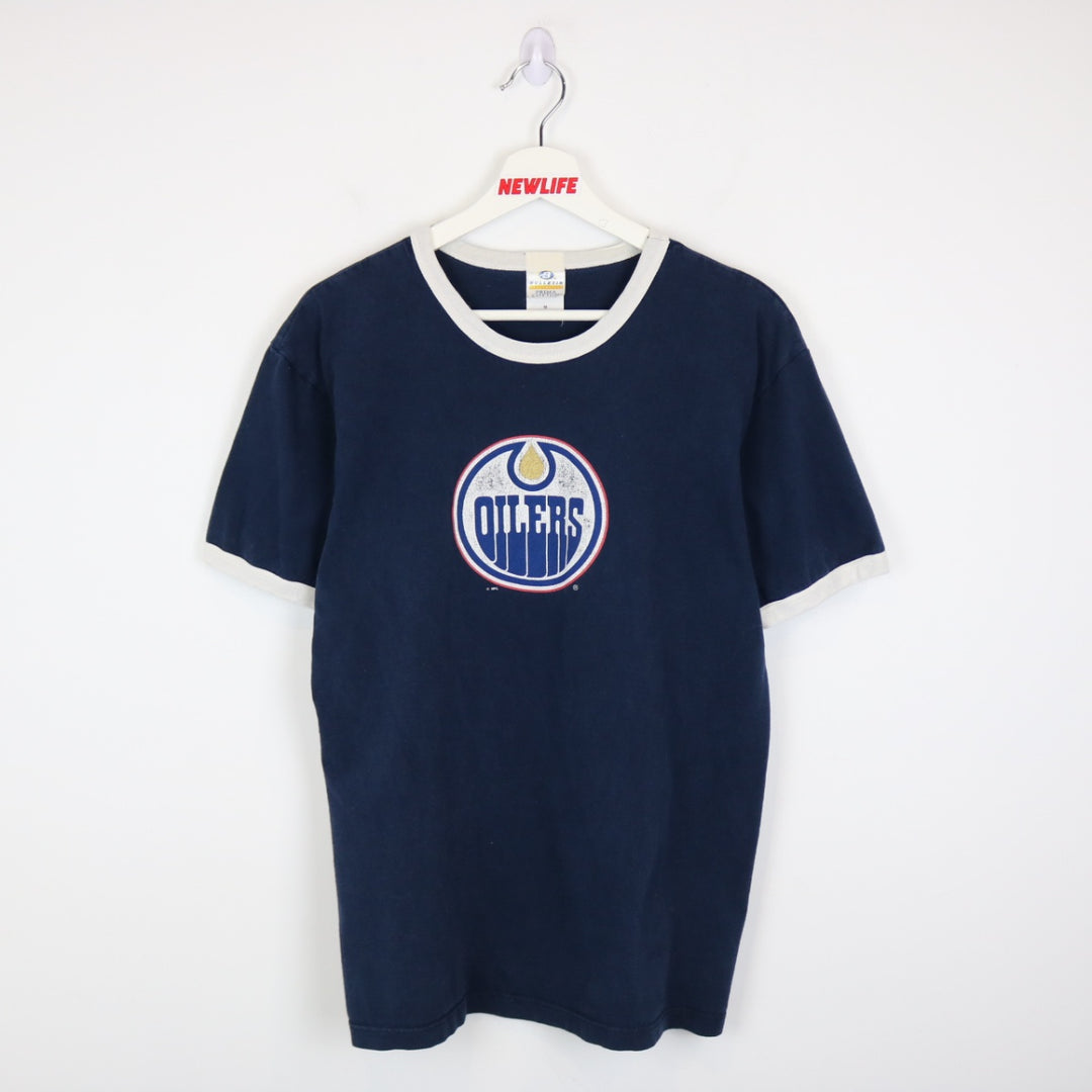 Vintage 00's Edmonton Oilers NHL Ringer Tee - M-NEWLIFE Clothing
