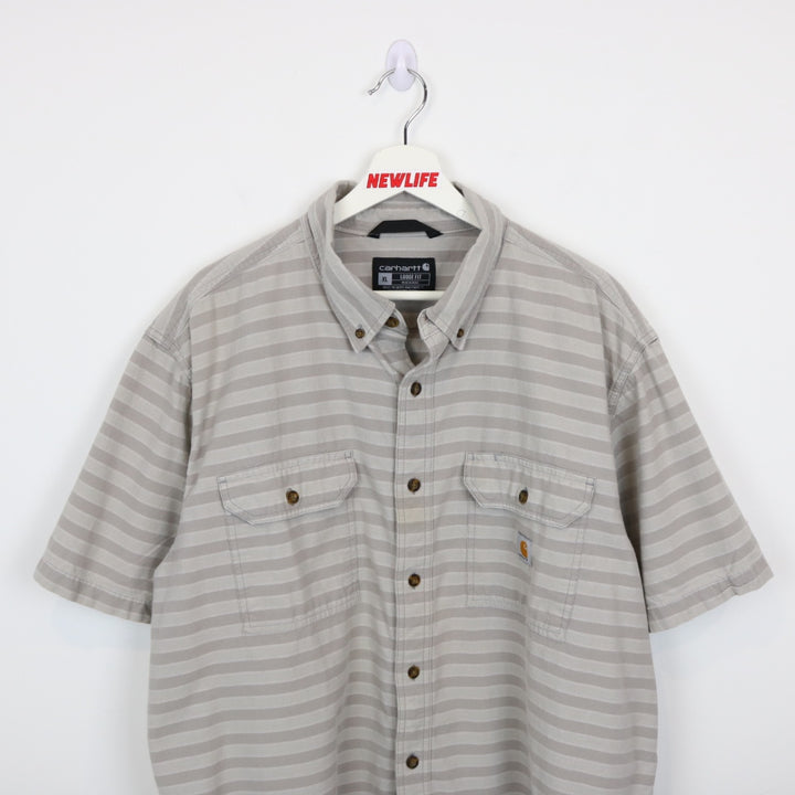 Carhartt Striped Short Sleeve Work Button Up - XL-NEWLIFE Clothing