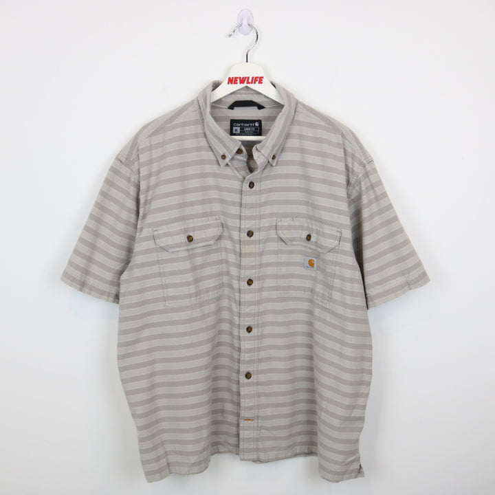 Carhartt Striped Short Sleeve Work Button Up - XL-NEWLIFE Clothing