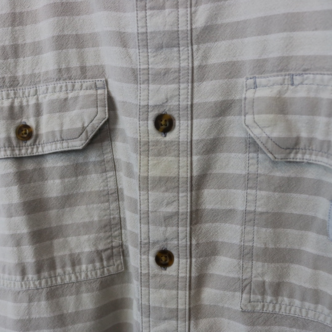 Carhartt Striped Short Sleeve Work Button Up - XL-NEWLIFE Clothing