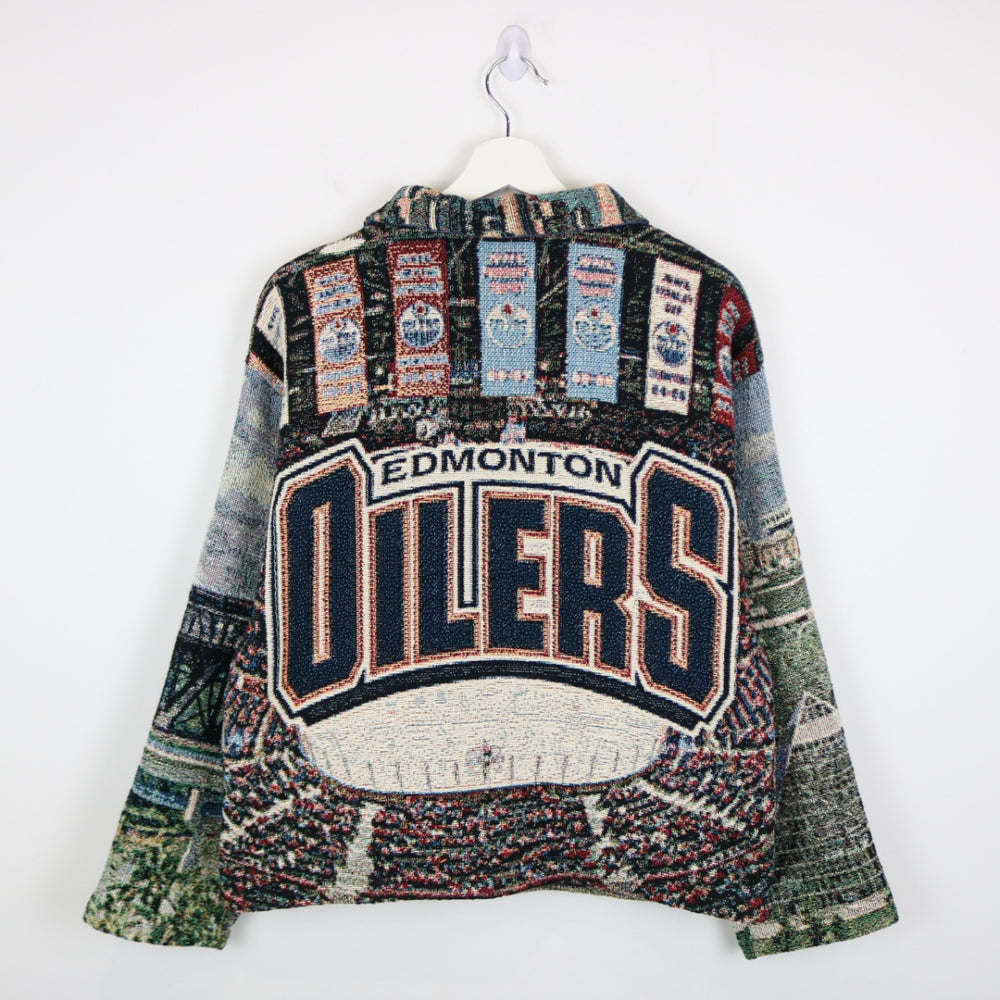 Reworked Edmonton Oilers Custom Tapestry Jacket - S-NEWLIFE Clothing