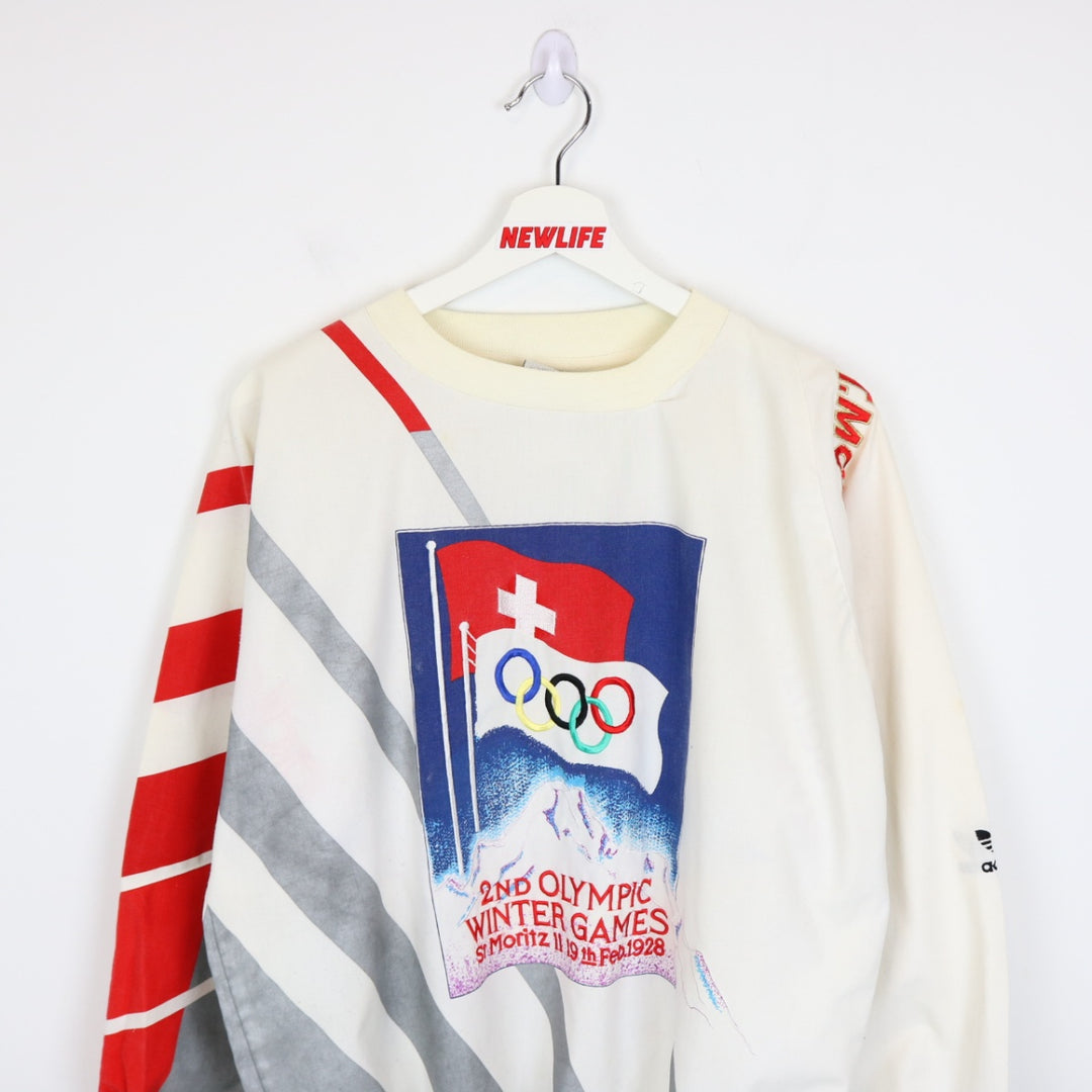 Vintage 80's 2nd Winter Olympics St. Moritz Switzerland Crewneck - M-NEWLIFE Clothing