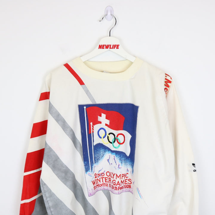 Vintage 80's 2nd Winter Olympics St. Moritz Switzerland Crewneck - M-NEWLIFE Clothing