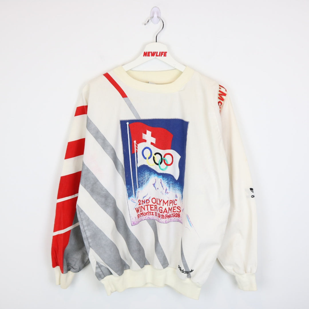 Vintage 80's 2nd Winter Olympics St. Moritz Switzerland Crewneck - M-NEWLIFE Clothing