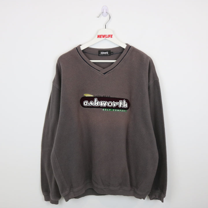 Vintage 90's Ashworth Golf Fleece Sweater - M-NEWLIFE Clothing