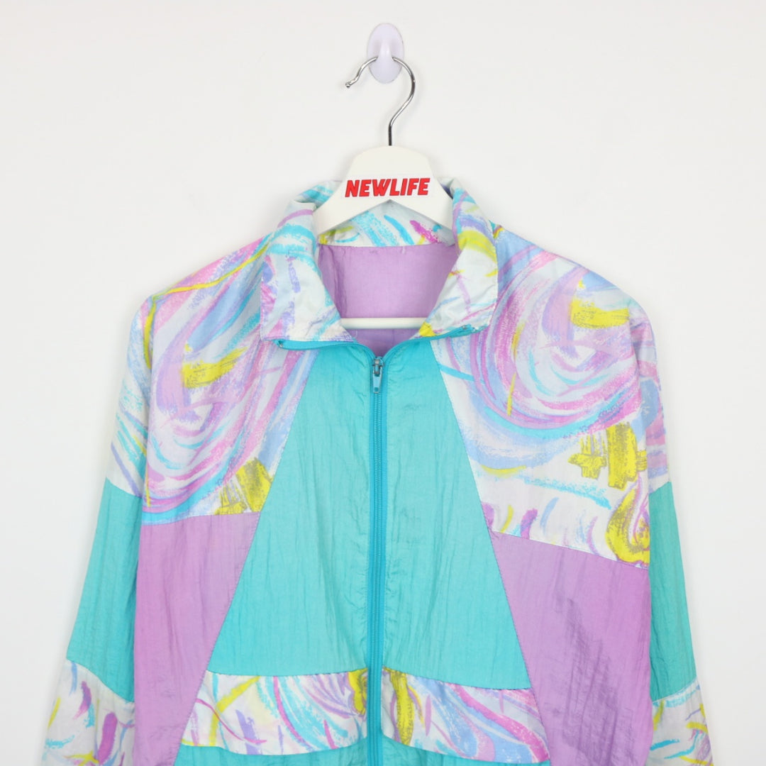 Vintage 90's Patterned Windbreaker Jacket - S-NEWLIFE Clothing