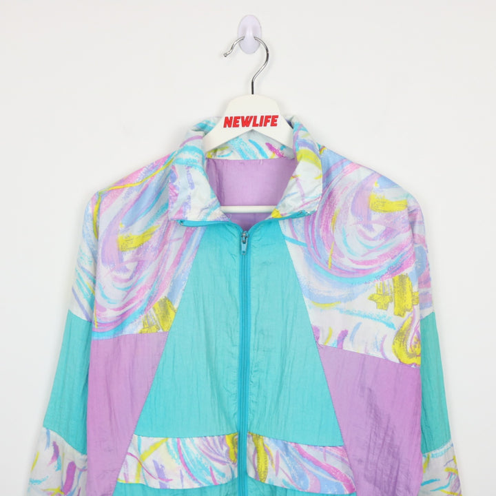 Vintage 90's Patterned Windbreaker Jacket - S-NEWLIFE Clothing