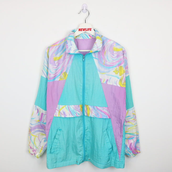 Vintage 90's Patterned Windbreaker Jacket - S-NEWLIFE Clothing