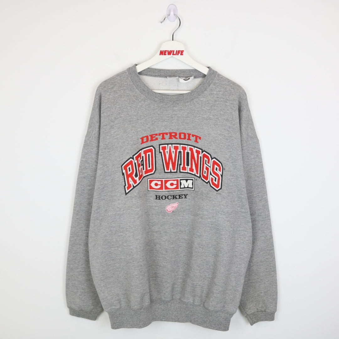 Vintage 90's Detroit Red Wings NHL CCM Crewneck - XL-NEWLIFE Clothing