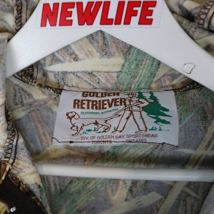 Vintage 80's Golden Retriever Skyline Camo Jacket - L-NEWLIFE Clothing