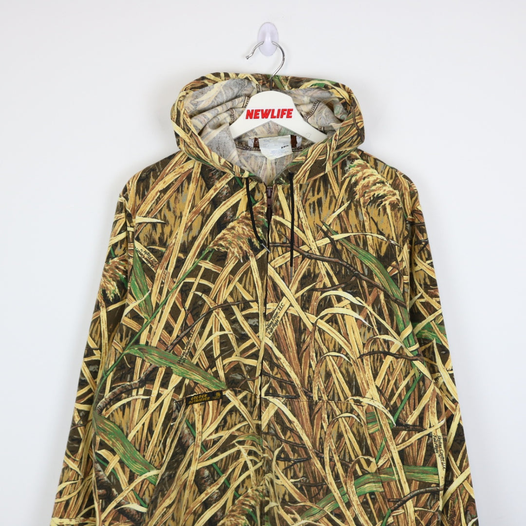 Vintage 80's Golden Retriever Skyline Camo Jacket - L-NEWLIFE Clothing